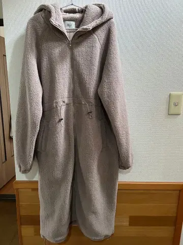 HUG U 플리스 롱 코트 베이지 새상품급 모카