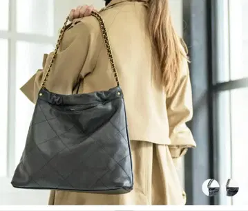 가죽 숄더백 블랙