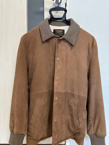 SKOOKUM 스웨이드 레터맨 자켓 브라운