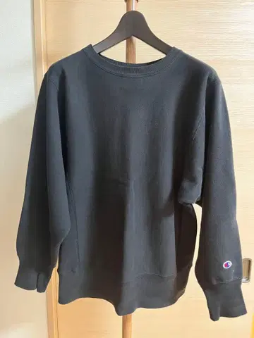 90s 챔피온 리버스 위브 무지 블랙