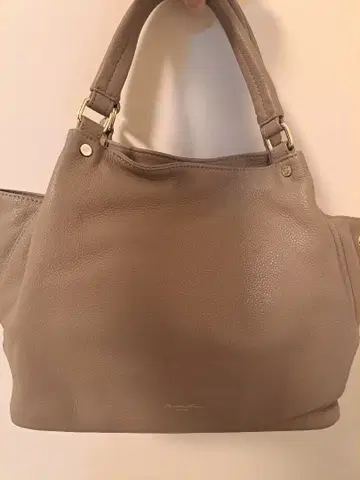 [ 미사용품 ] 사만다 타바사 소가죽 핸드백 베이지