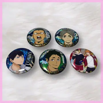 하이큐!! 캔뱃지 비스켓 카라스노 고교 묶음 판매