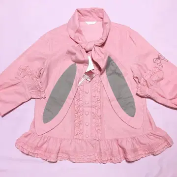 귀여워! 레어 핑크하우스 토끼 귀 블라우스 핑크