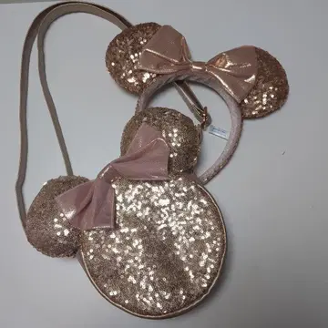 미니 스팽글 백 (로즈 골드)과 머리띠