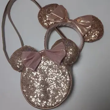 미니 스팽글 백 (로즈 골드)과 머리띠