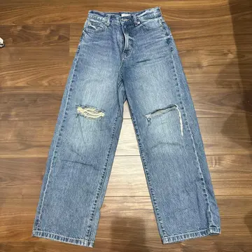 [로리즈팜] 와이드 레그 데님 S