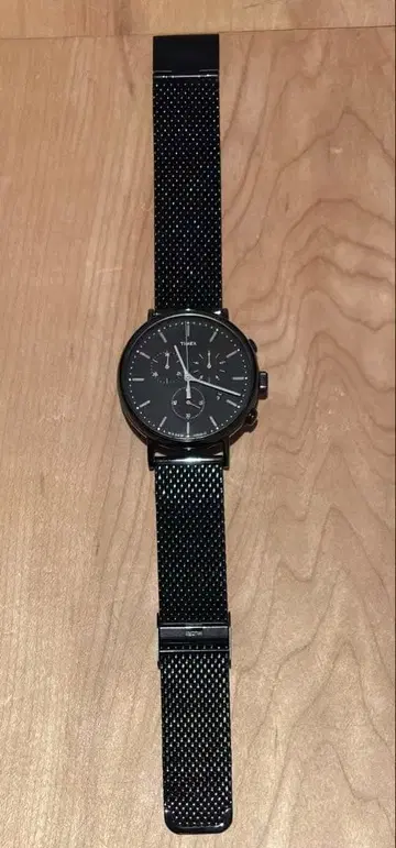 TIMEX 블랙 메쉬 손목시계