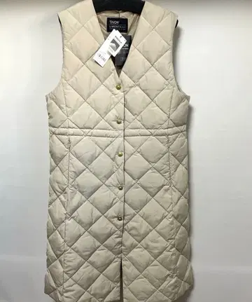 새상품 TAION x LIMONTA 퀼팅 롱 다운 베스트 V넥