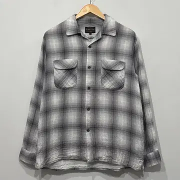 새상품급 펜들턴 옴브레 체크 보드 셔츠 L 오픈 카라