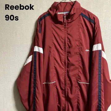 90s Reebok 나일론 자켓 멀티 컬러 만국기 택
