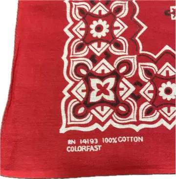 70년대 빈티지 반다나 RN14193 USA제 도트 레드