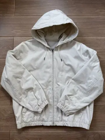 UNIQLO U 후드 부착 점퍼 L 아이보리 유니클로 유
