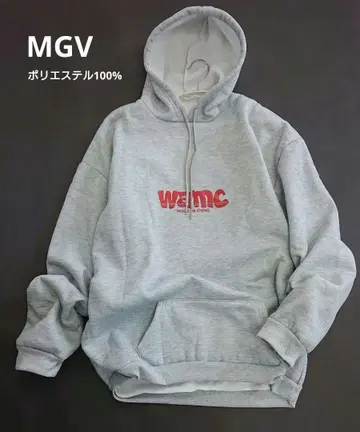 엠지비 MGV 프론트 로고 후드티 남녀 공용 그레이 XL