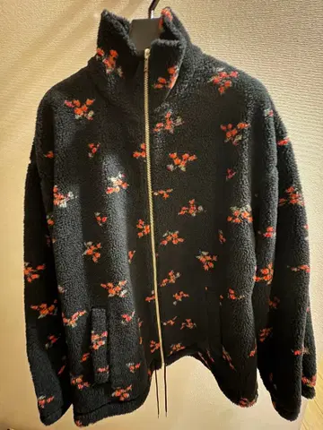 DAIRIKU Flower Fleece Zip Up Boulson