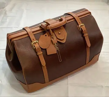 소메스 안장 보스턴 백 가죽 다크 브라운 브라운 자물쇠