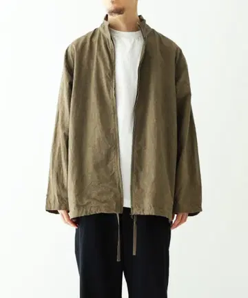 CONFECT 코튼 린넨 웨더 지퍼 셔츠