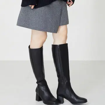 oriental traffic 스퀘어토 힐 롱 부츠