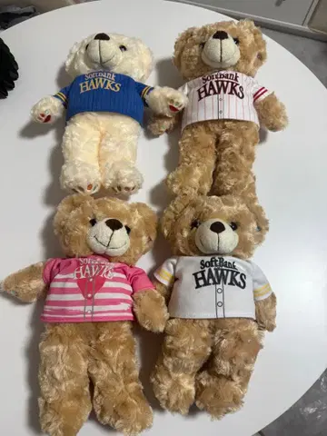 SoftBank HAWKS 봉제 인형 4개 세트