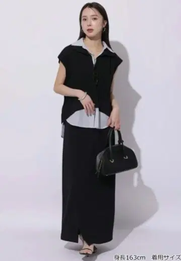 마이 스트라다 미사용 새상품 슬릿 저리 스커트 블랙