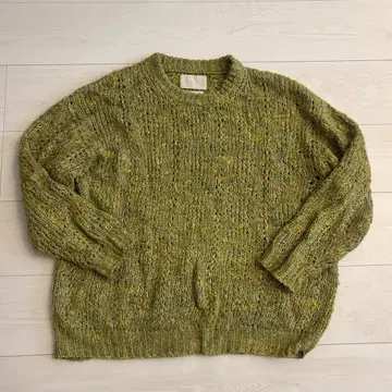 YOKE 올리브 그린 긴팔 니트 M