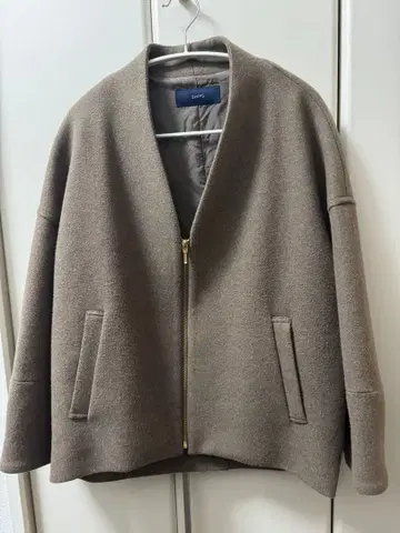 SHIPS 노카라 코쿤 지퍼 블루종