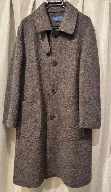 투모로우랜드 PILGRIM 스텐카라 코트 M 울 브라운