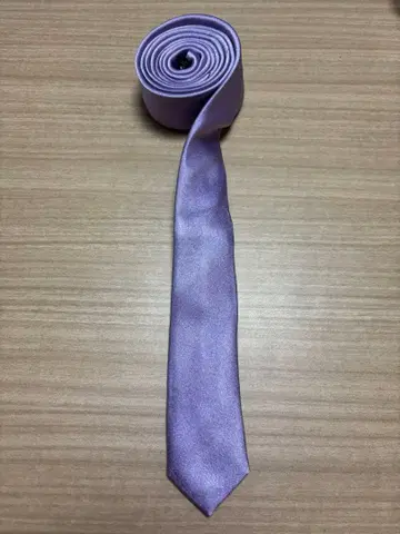 A & D ties 연보라색 슬림 넥타이 이탈리아제 실크 100%