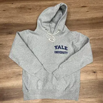 챔피온 Yale 빨간색 택 후드티 L 그레이