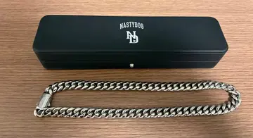 NASTYDOG 실버 체인 목걸이 케이스 포함