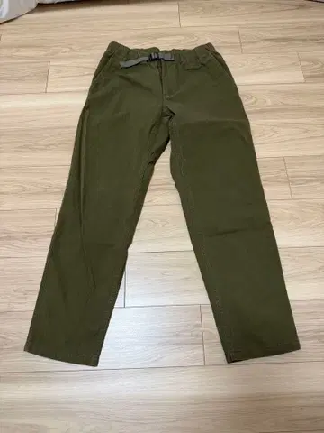 A.P.C 팬츠 올리브 그린 워크 팬츠 밴딩 벨트 포함