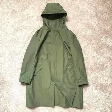 [새상품급] 무인양품 후드 코트 발수 카키 모즈 코트