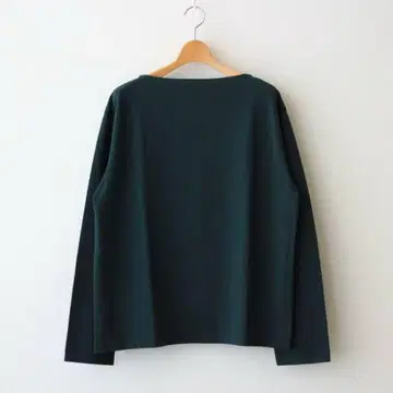 LENO BASQUE SHIRT 그린 코튼 바스크 셔츠