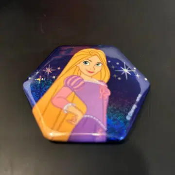 라푼젤 육각형 캔뱃지 디즈니 100주년