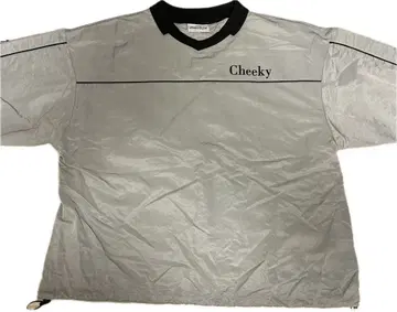 카라 부착 나일론 풀오버 CHEEKY 드로 코드 부착