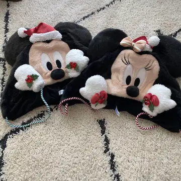 새상품 디즈니 크리스마스 한정판 팬캡 미키 미니 릴린린