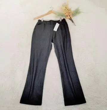 캐치아이 여성용 캐주얼 팬츠 (M) 스트레치 그레이 허리밴딩