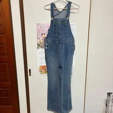 로데오 크라운즈 와이드 볼 M 데님 오버롤