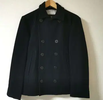 유나이티드 애로우즈 멜톤 울 피 코트 네이비 M