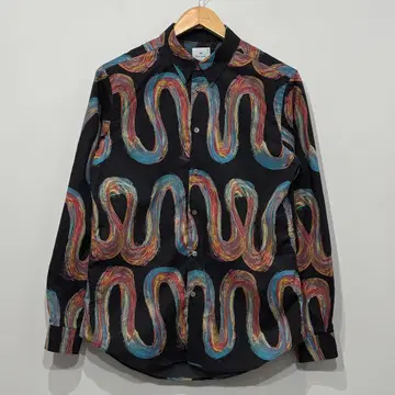 새상품급 폴스미스 마운틴 로드 레인보우 셔츠 M 블랙 블랙