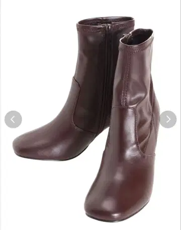 머큐리 듀오 인조 가죽 디자인 힐 스트레치 숏부츠