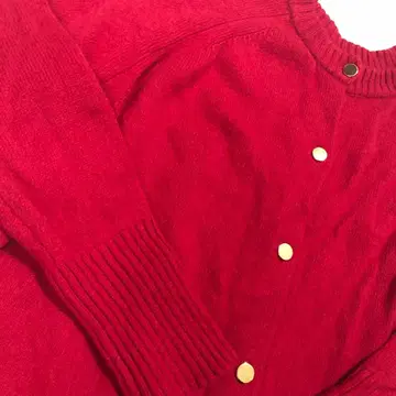 AQUA 니트 밴야드 스톰 상의 울 캐시미어 빨간색