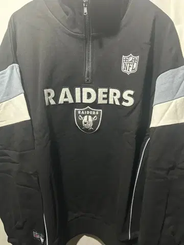 공식 RAIDERS 하프 지퍼 트레이닝복 새상품