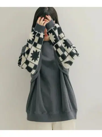 니코앤드 크로셰 콤비 풀오버