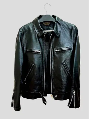 [ 거의 미사용 ] 천연 가죽 리얼 가죽 자켓 블랙 소가죽