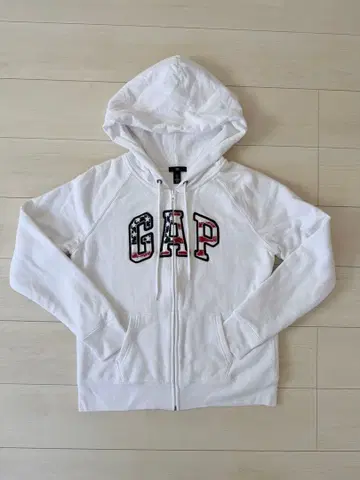 GAP 화이트 풀 지퍼 후디