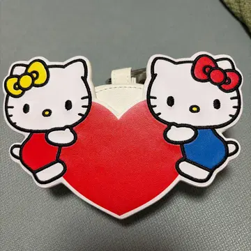 키티 미미 하트형 파우치