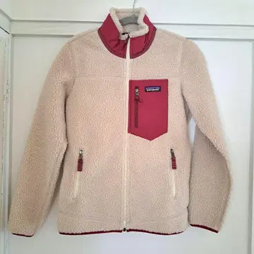 patagonia 플리스 자켓 XS 크림/레드
