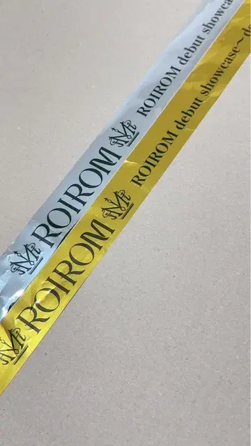 ROIROM 은색 테이프 로고 1개 2개 세트 골드 실버