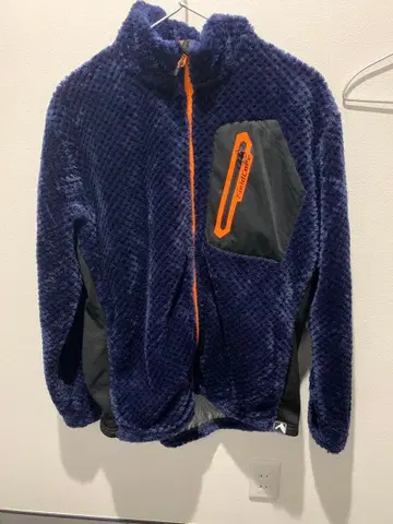 워크맨 플리스 자켓 네이비 오렌지 악센트 기무라 타쿠야 착용