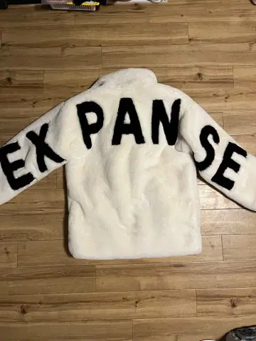 화이트 남성용 플리스 자켓 로고